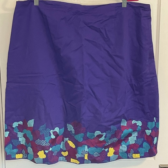 Embroidered Boden A-Line Skirt 16L - Picture 2 of 3